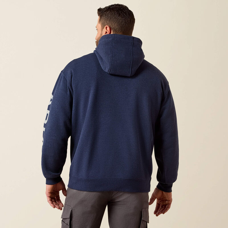 Ariat Men's Rebar Lightweight Logo Hoodie | Navy Heather
