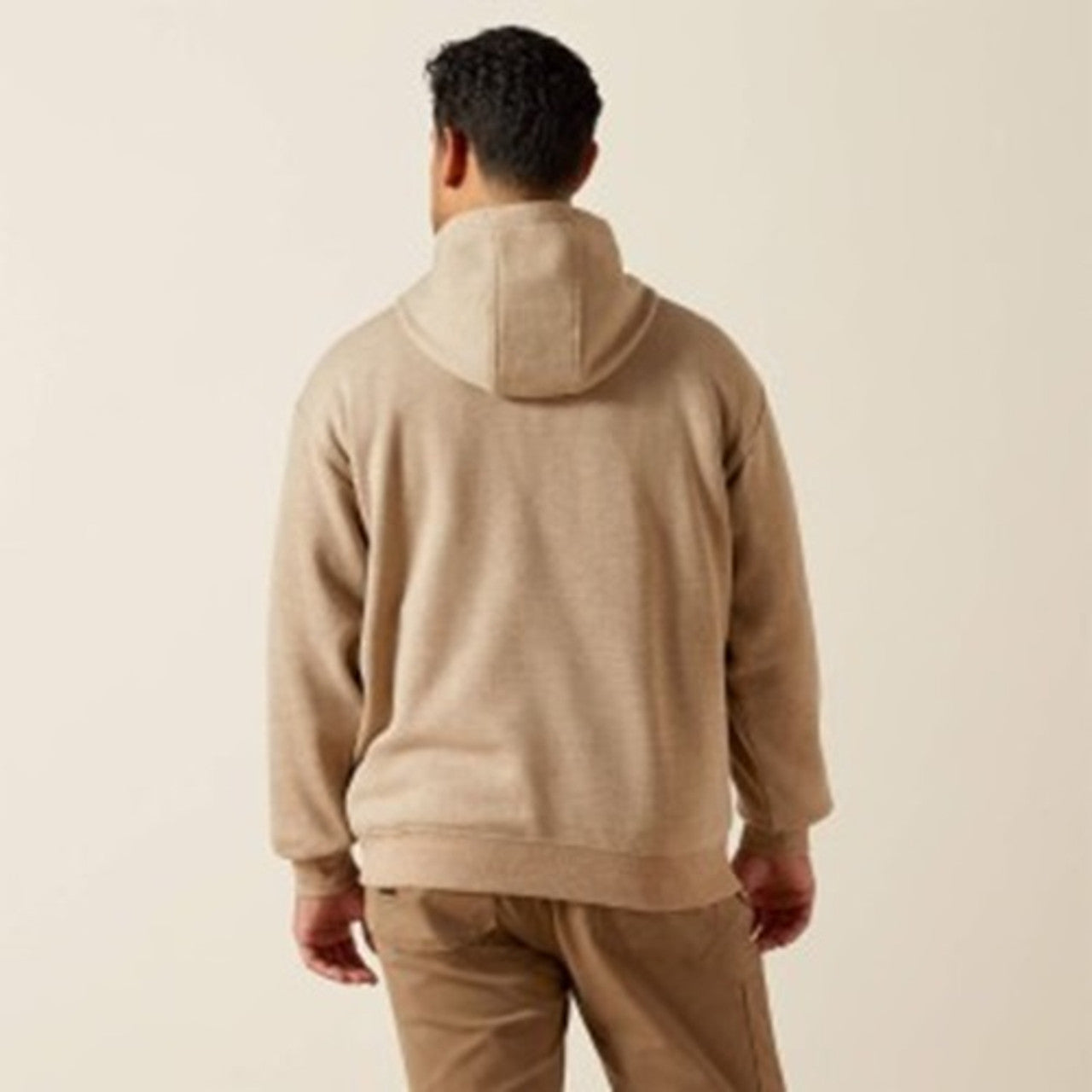 Ariat Men's Rebar Oatmeal Lightweight Logo Hoodie