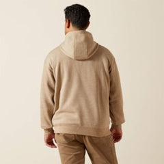 Ariat Men's Rebar Oatmeal Lightweight Logo Hoodie