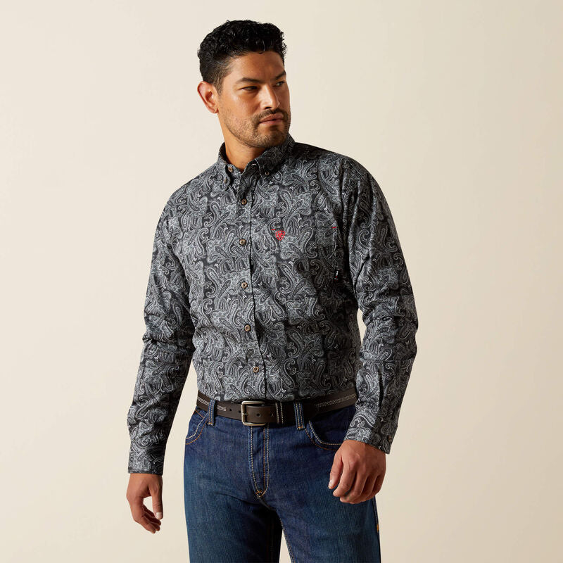 Ariat Men's Black FR Bogart Classic Fit Work Shirt