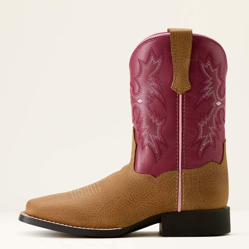 Ariat Kids Tombstone Wide Square Toe Cottage Rosebud Western Boot