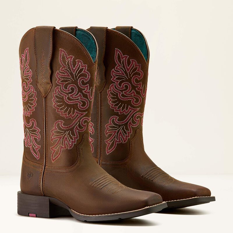 Ariat Women's Round Up StretchFit Wide Square Toe Western Boot