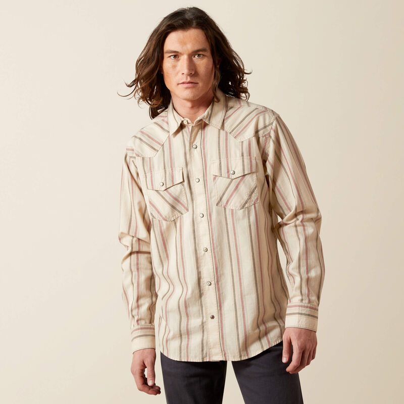 Ariat Men's Off White Hines Retro Fit Shirt