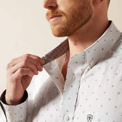 Ariat Men's Grey Wrinkle Free Avery Classic Fit Shirt