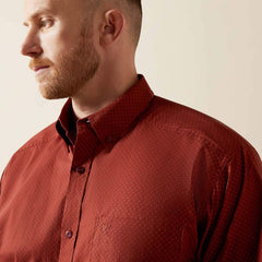 Ariat Men's Wren Dark Red Classic Fit Shirt