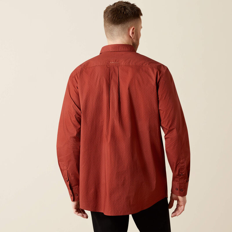 Ariat Men's Wren Dark Red Classic Fit Shirt