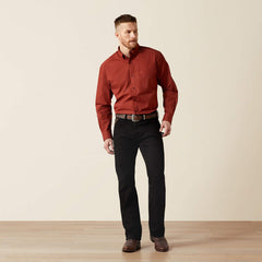 Ariat Men's Wren Dark Red Classic Fit Shirt