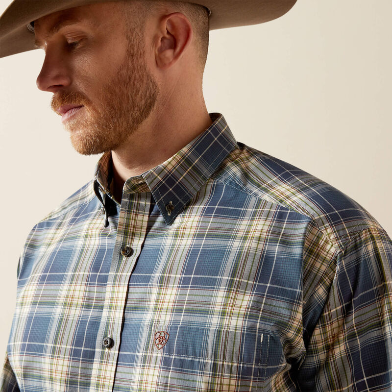 Ariat Men's Pro Series Welch Dark Blue classic Fit Shirt