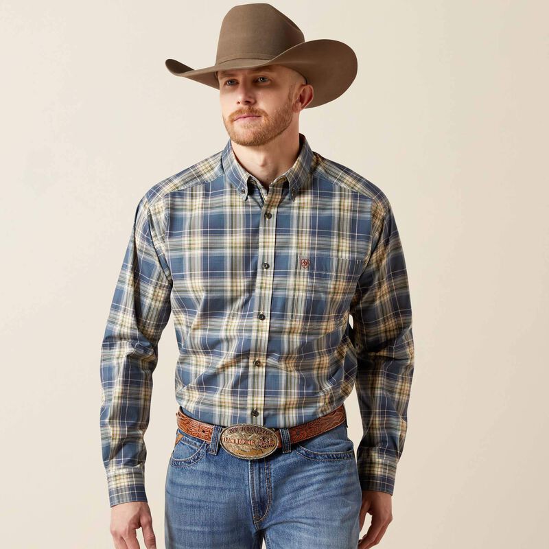 Ariat Men's Pro Series Welch Dark Blue classic Fit Shirt
