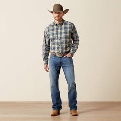 Ariat Men's Pro Series Welch Dark Blue classic Fit Shirt