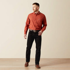 Ariat Men's Brick Red Team Porter Classic Fit Shirt