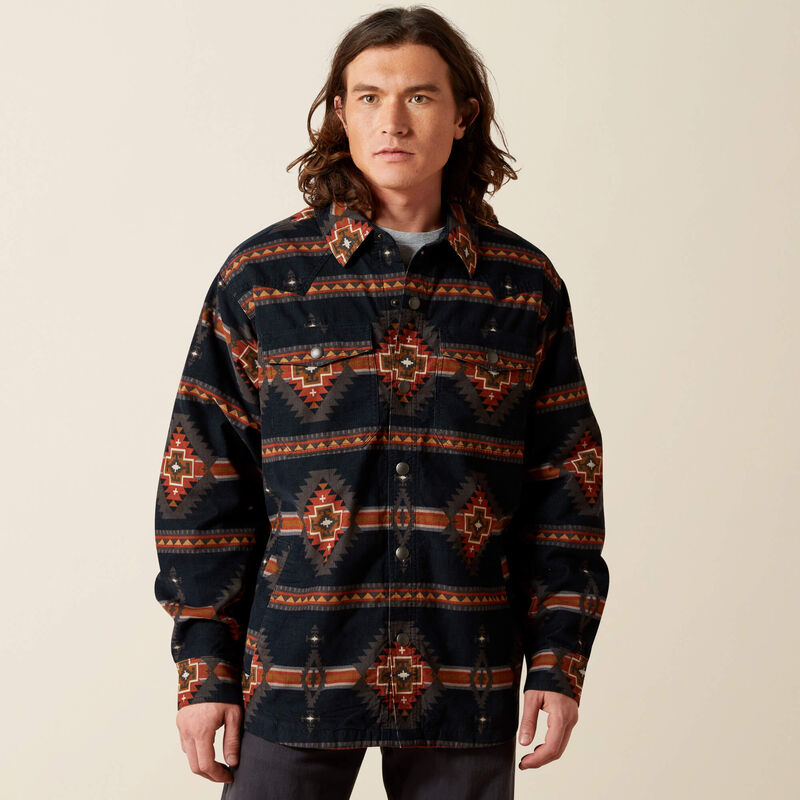 Ariat Men's Dark Grey Hensley Corduroy Retro Shirt Jacket