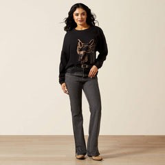 Ariat Canvas Oversized Black Tee