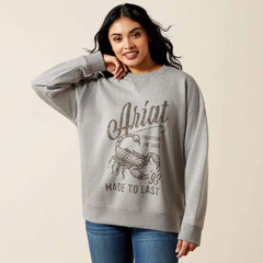 Ariat Scorpion Script Oversized Grey Sweatshirt