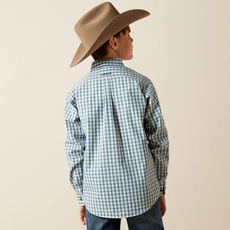 Ariat Boys Dark Teal Pro Series Townes Classic Fit Shirt