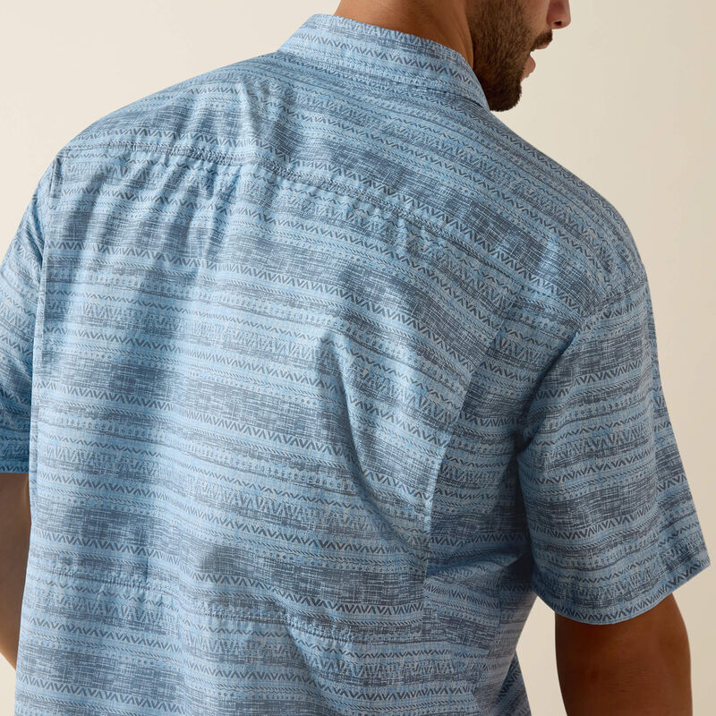 Ariat Men's Bliss Blue Printed VentTEK Outbound Classic Fit Shirt