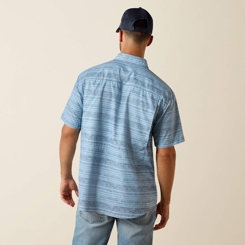 Ariat Men's Bliss Blue Printed VentTEK Outbound Classic Fit Shirt