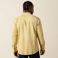 Ariat Men's Retro Hartigan Fitted Snap Off White Shirt