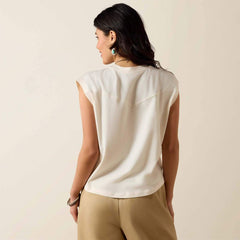 Ariat Wild West Sea Salt Cropped Tee