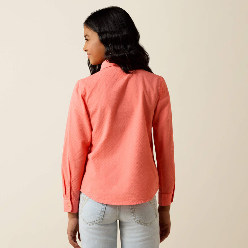 Ariat Girls Shell Pink Amanda Shirt