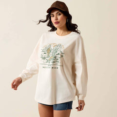 Ariat Women's Oversized Sea Salt Canvas Shirt