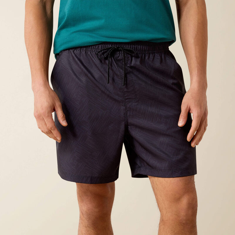 Ariat Men's The Weekender 6" Black Abstract Shorts
