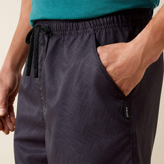 Ariat Men's The Weekender 6" Black Abstract Shorts