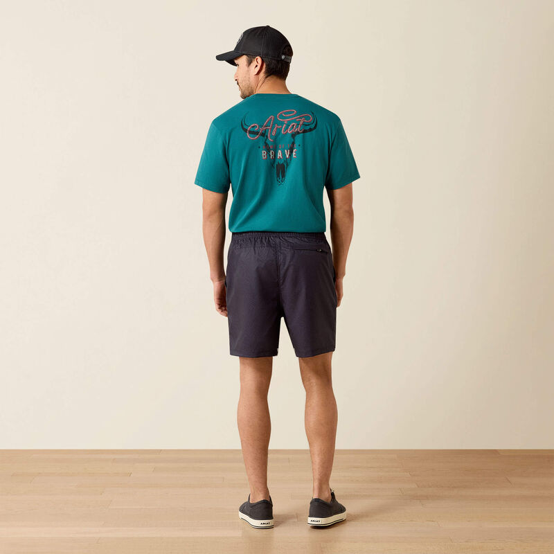 Ariat Men's The Weekender 6" Black Abstract Shorts