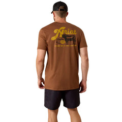 Ariat Men's Soft Slit BBQ Smoke Classic Fit Tee