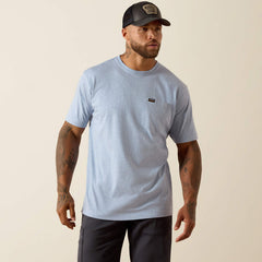 Ariat Rebar Cotton String Rain Heather Standard Pocket Tee