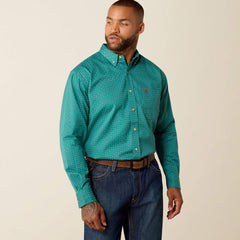 Ariat Men's FR Teal Aaron Work Shirt