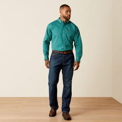 Ariat Men's FR Teal Aaron Work Shirt