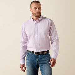 Ariat Men's Wrinkle Free Rhapsody Solid Pinpoint Oxford Shirt