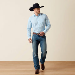 Ariat Men's Crystal Blue Plaid Everything Classic Fit Shirt