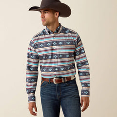 Ariat Men's Maui Blue Pluto Fitted Shirt