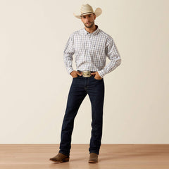 Ariat Men's White Plaid Pro Series Phoenix Classic Fit Shirt