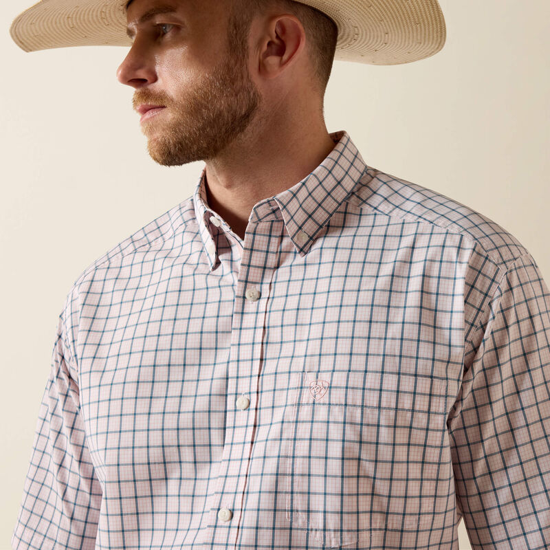 Ariat White Plaid Pro Series Tex Classic Fit Shirt