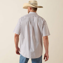 Ariat White Plaid Pro Series Tex Classic Fit Shirt