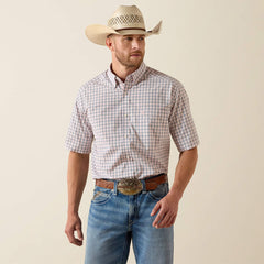 Ariat White Plaid Pro Series Tex Classic Fit Shirt