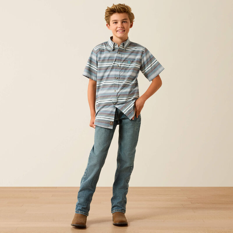 Ariat Boys Excalibur Pauline Short Sleeve Botton Up Shirt