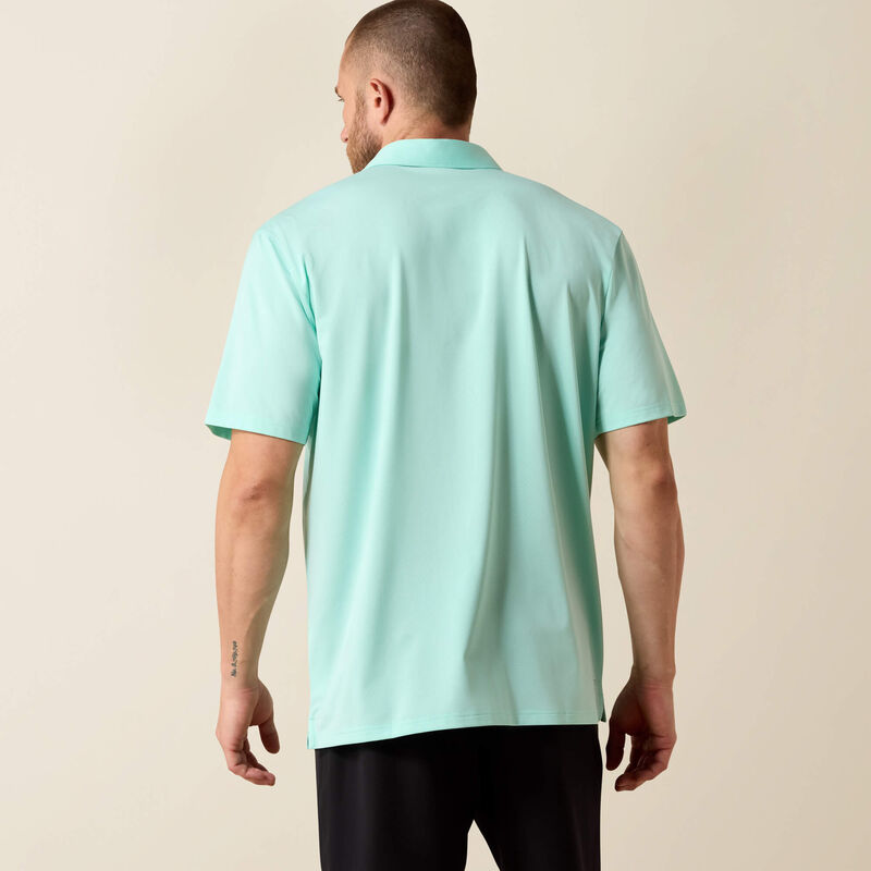 Ariat Men's 360 Airflow Classic Fit Beach Glass Polo
