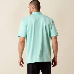 Ariat Men's 360 Airflow Classic Fit Beach Glass Polo