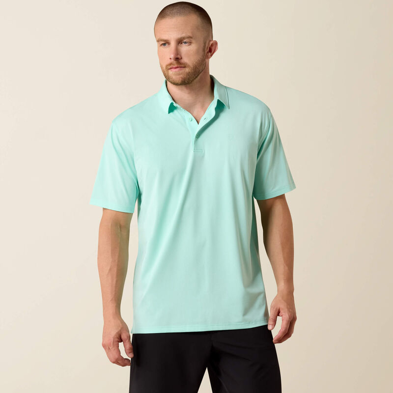 Ariat Men's 360 Airflow Classic Fit Beach Glass Polo