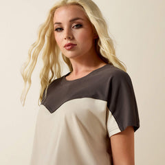 Ariat Summer sand Lucky Yoke Crop Tee
