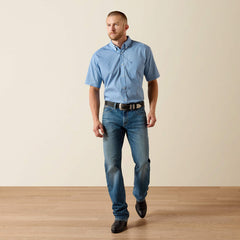 Ariat Men's Wrinkle Free Blissful Blue Cash Classic Fit Shirt