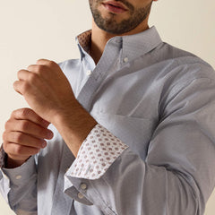Ariat Men's Wrinkle Free Weather Vane Leandro Classic Fit Shirt