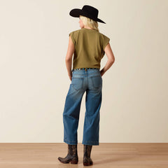 Ariat Women's Perfect Rise Jazmin Wide Leg Crop Jean