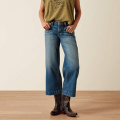Ariat Women's Perfect Rise Jazmin Wide Leg Crop Jean