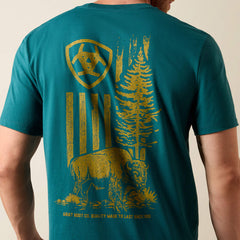 Ariat Men's Mediterranean Bison Wander Flag Classic Tee