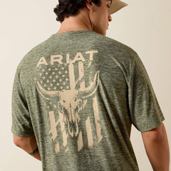 Ariat Longskull Freedom Tee | Dark Olive